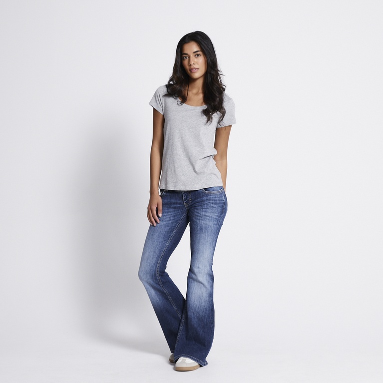 Basic scoop neck tee "Filippa"